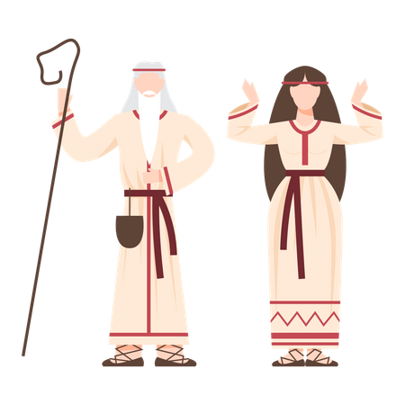 Traditional pagan people  Illustration