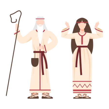 Traditional pagan people  Illustration