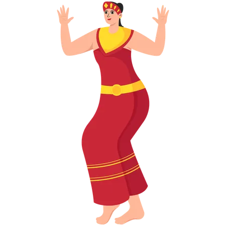 Traditional Tor-Tor Dance  Illustration