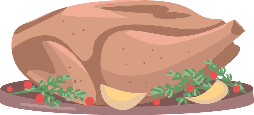 Traditionelles Thanksgiving-Gericht  Illustration