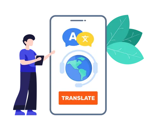 Traductor de lenguaje  Ilustración