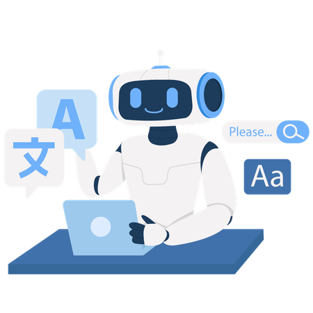 Tradutor de linguagem AI  Ilustração