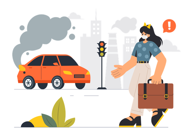 Traffic Emissions  Illustration