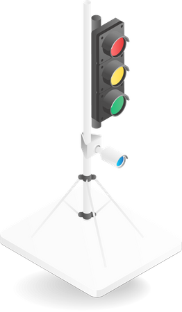 Traffic light with cctv  Illustration