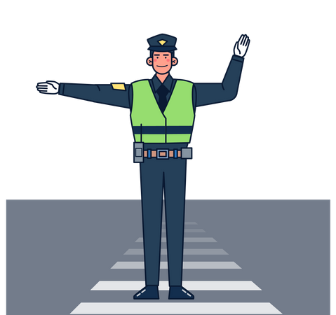 Traffic man Illustration