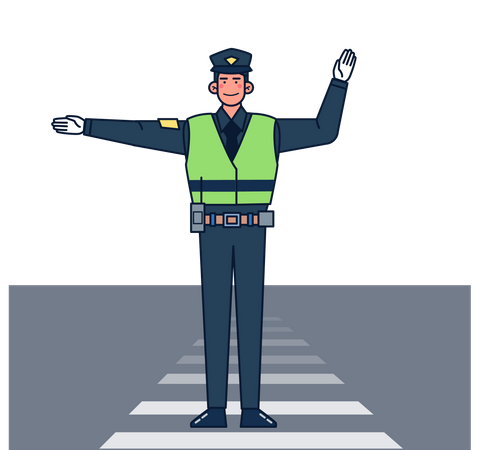 Traffic man  Illustration