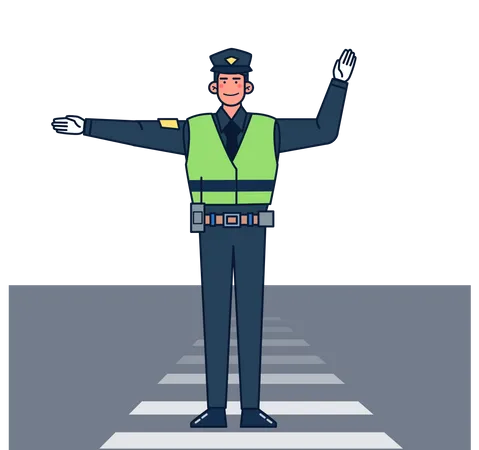 Traffic man  Illustration