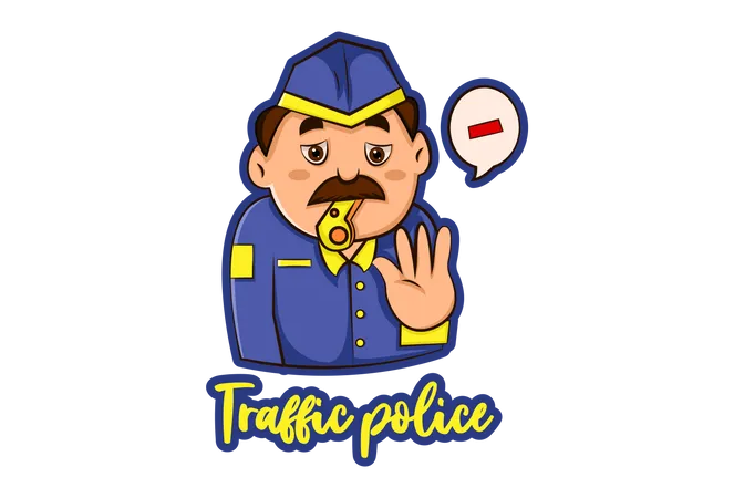 Traffic Police  Illustration