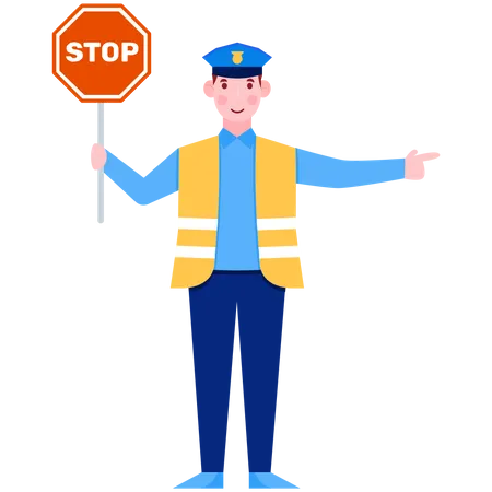 Traffic police Illustration