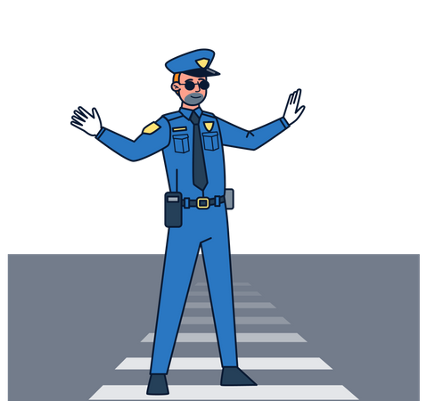 Traffic police Illustration