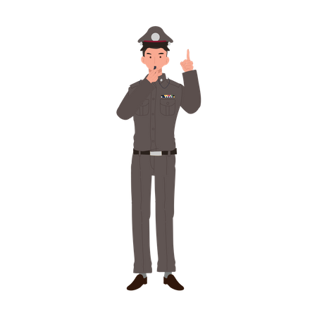 Traffic police on duty  Illustration