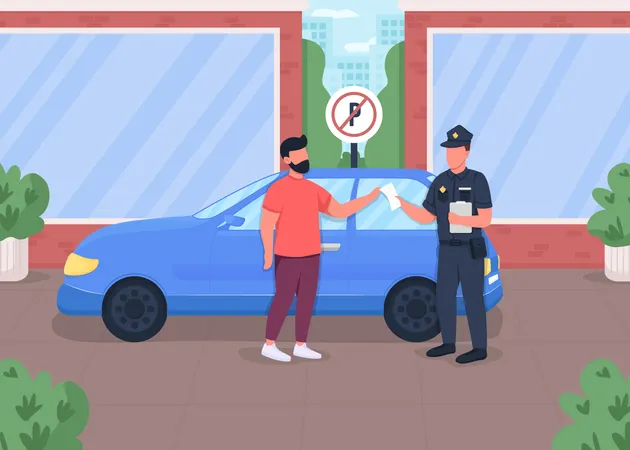 Traffic ticket  Illustration