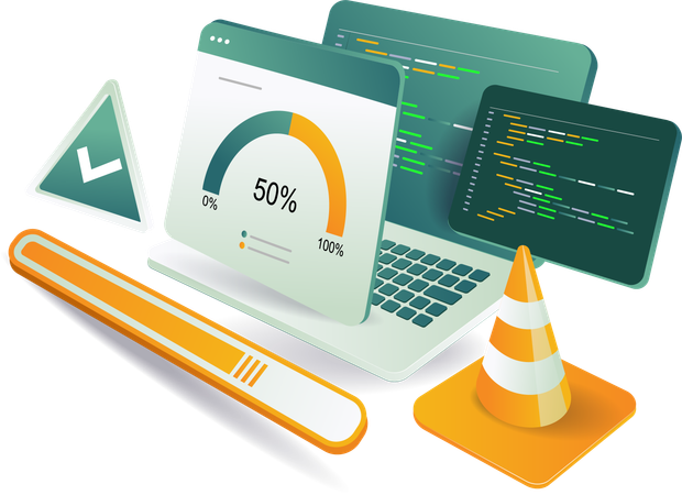 Tráfico de datos de Internet en línea  Ilustración