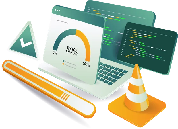 Tráfico de datos de Internet en línea  Ilustración