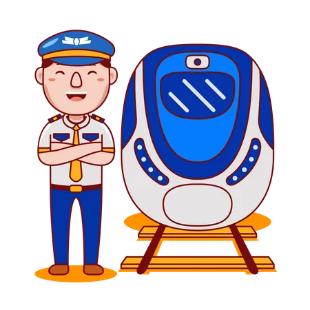 Train Driver  Illustration