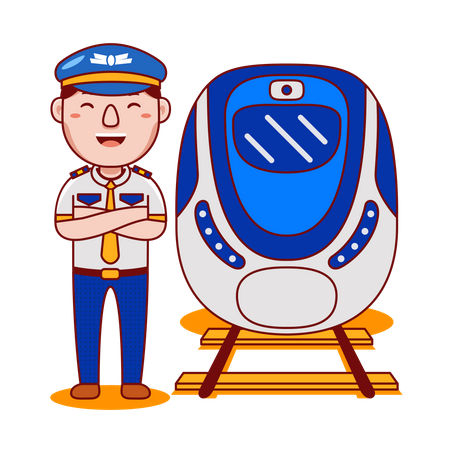 Train Driver  Illustration