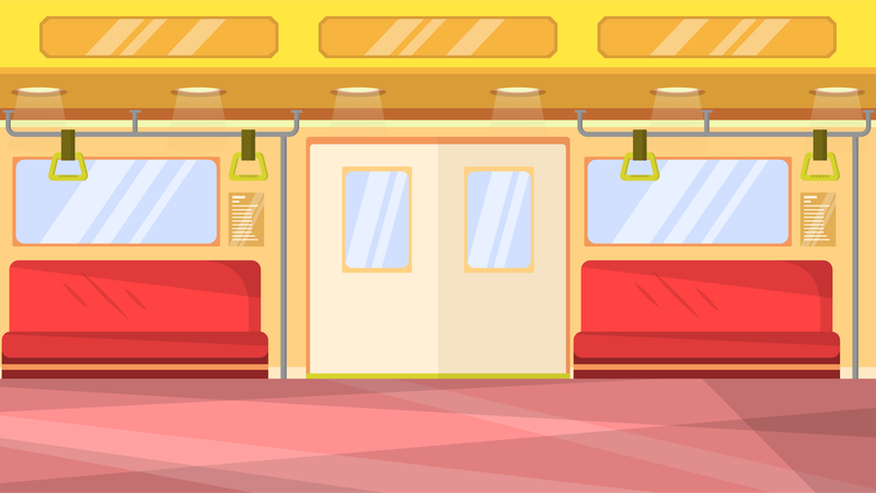 Intérieur du train  Illustration