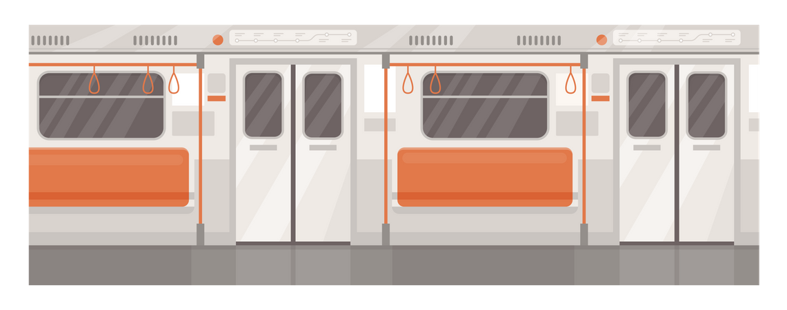 Train interior Illustration