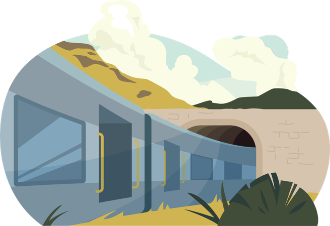 Train journey Illustration