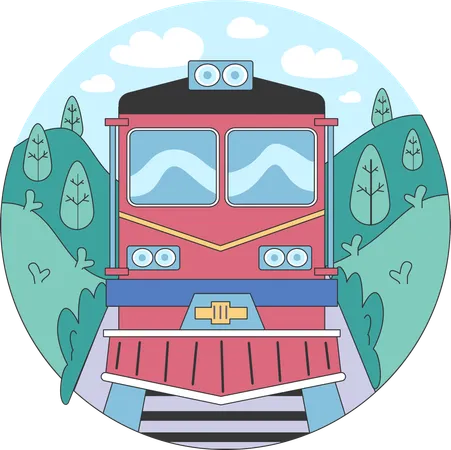 Train ride  Illustration