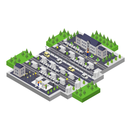 Train station  Illustration