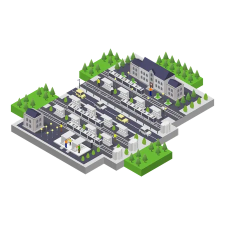 Train station  Illustration