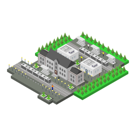 駅  イラスト