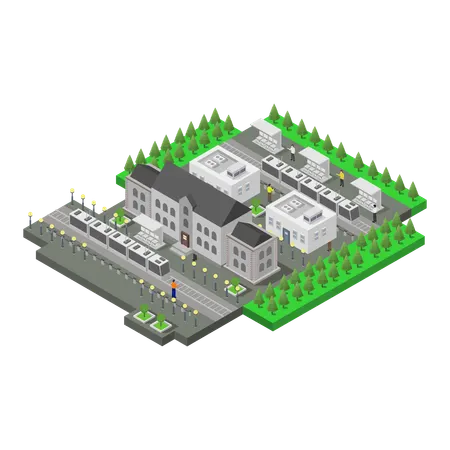 駅  イラスト