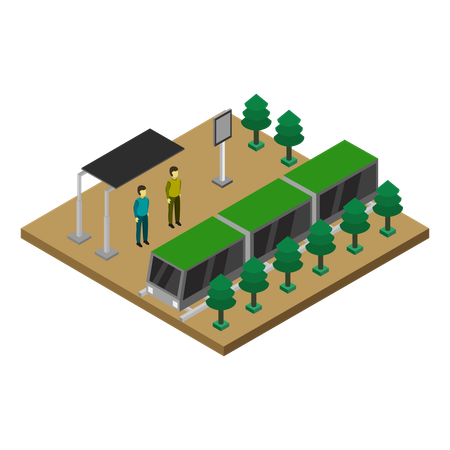 Train Station  Illustration