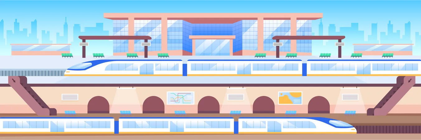 Train station  Illustration