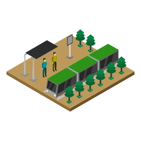 Train Station  Illustration
