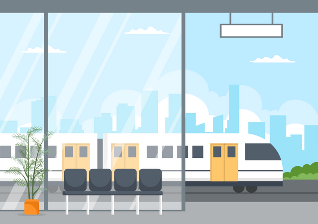 Train Station  Illustration