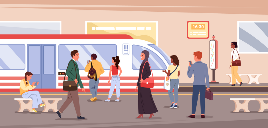 Train station  Illustration