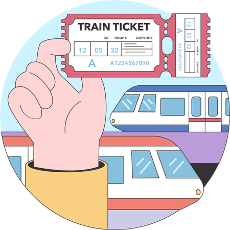 Train ticket  Illustration