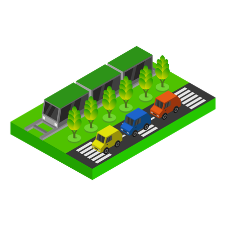 Train ticket counter  Illustration