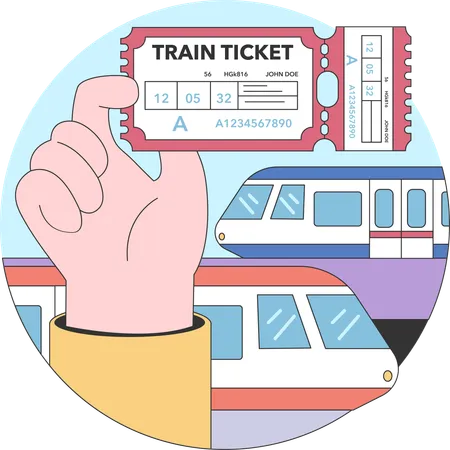 Train ticket  Illustration