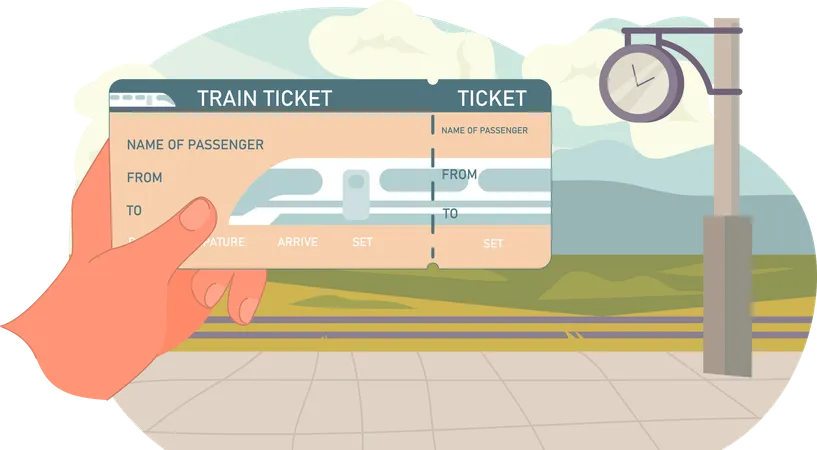 Train ticket  Illustration