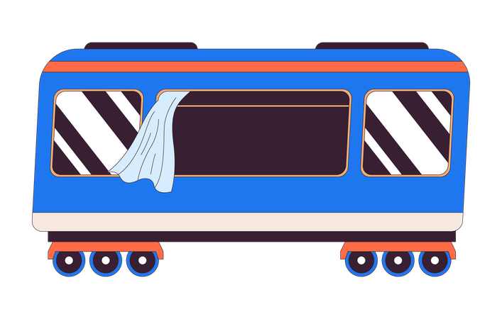 Train wagon wheels  Illustration
