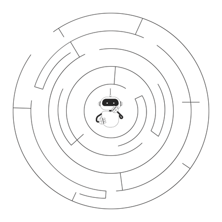 Training AI through problem solving  Illustration