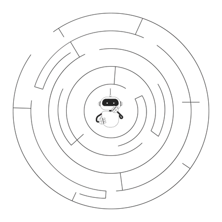 Training AI through problem solving  Illustration