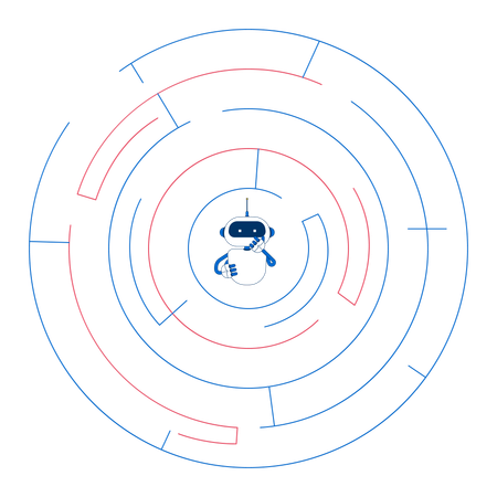 Training AI through problem solving  Illustration