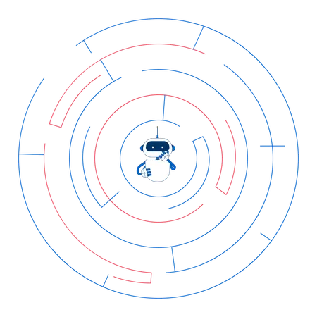 Training AI through problem solving  Illustration