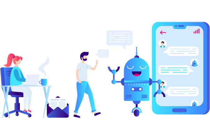 Training Chatbot  Illustration