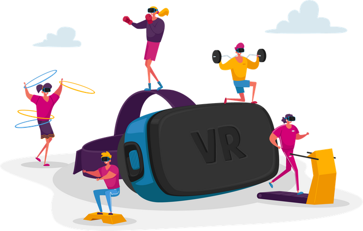 Training mit VR-Technologie  Illustration
