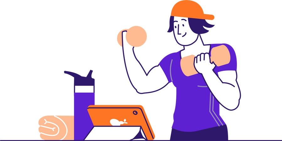 Training zu Hause  Illustration