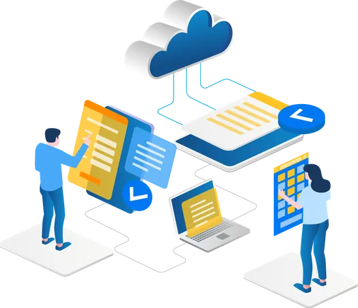 Traitement des données en nuage  Illustration