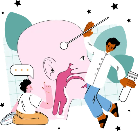 Traitement oto-rhino-laryngologique  Illustration