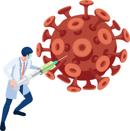 Traitement contre le virus COVID-19 ou une infection à coronavirus  Illustration