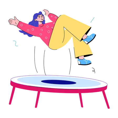 Trampoline Jump  Illustration