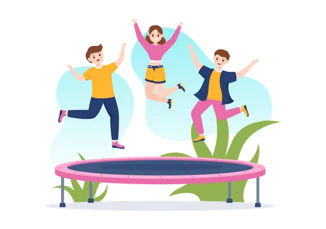 Trampoline Sport  Illustration